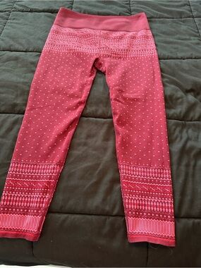 Fabletics Fair Isle Patterned Seamless Leggings XL